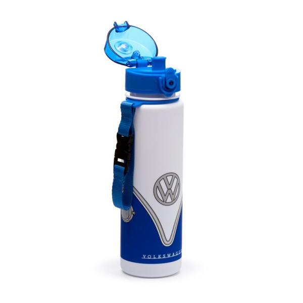 Volkswagen VW T1 Camper Bus Blau Pop Top 600ml Bruchsichere Wasserflasche