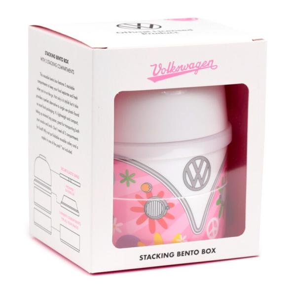 Volkswagen VW T1 Bulli Summer Runde Bento Box Lunchbox mit 3 Fächern