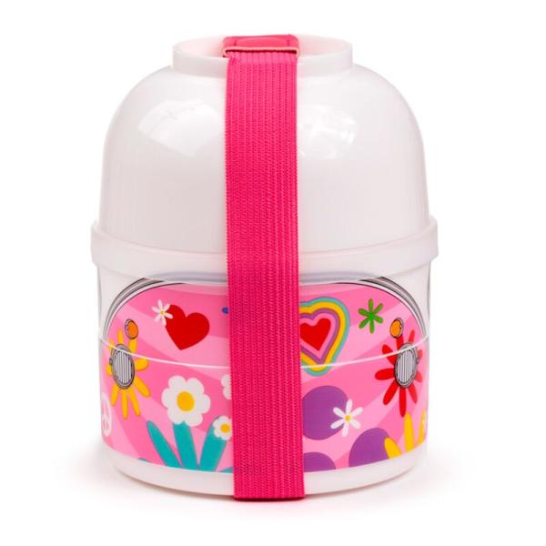 Volkswagen VW T1 Bulli Summer Runde Bento Box Lunchbox mit 3 Fächern