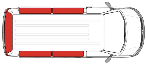 Thermomatten Wohnaum + Heck Renault Trafic / Opel Vivaro ab 2014 langer Radstand