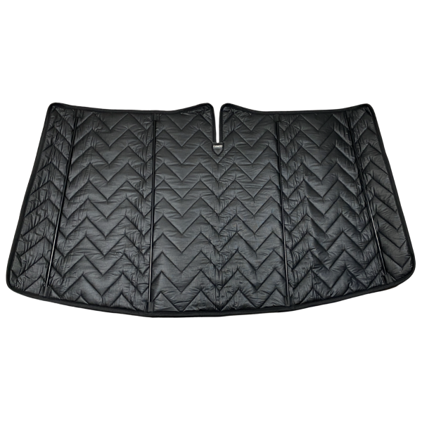 Thermomatte Frontscheibe mit schwarzer Innenseite und Stäbe zur stabilisierung