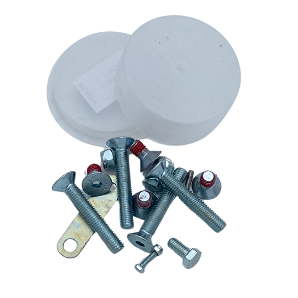 Befestigungsmaterial für Drehkonsole Schrauben und Behälter