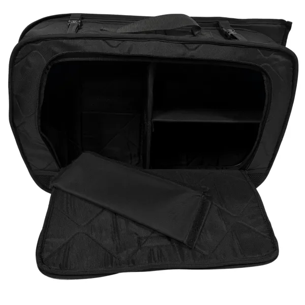 Fensterpacktasche von innen mit den jeweligen Fächern