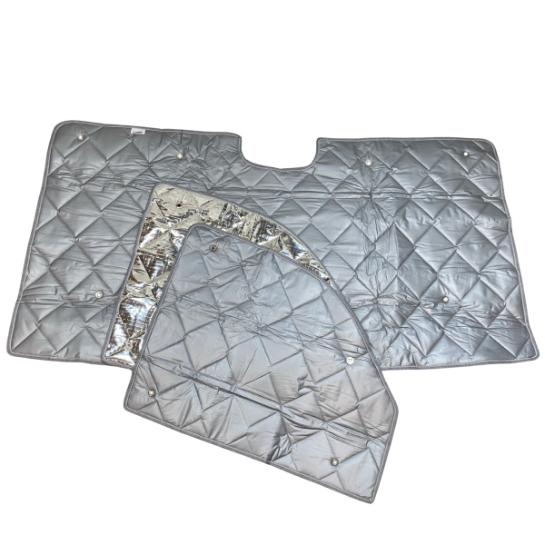 Thermomatten Fahrerhaus mit grauer Innenseite und silberner Außenseite