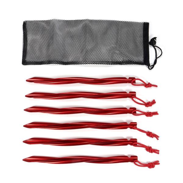 BasicNature Zelthering 'Y-Stake Spiral' 5 Stück inkl. Tasche