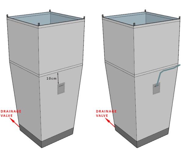 Skizze der VANCABIN Indoor-Duschzelt Indoor und Outdoor