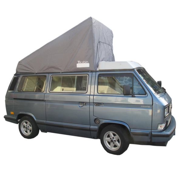 montierte Wetterschutzhaube an einem VW T3