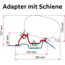 Komplettset Fiamma F80s Mercedes Sprinter / VW Crafter H2-L3 BJ 2006 - 2018 mit Schiene