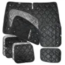 Set: Thermomatten Komplettset 11-teilig schwarz VW Caddy 2004 - 2020 kurzer Radstand / Doppeltür