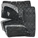 Set: Thermomatten schwarz Komplettset 8-teilig Mercedes Vito / Viano 2004 - 2014 (W639) langer Radstand für Heckklappe