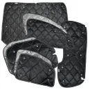 Set: Thermomatten Komplettset 8-teilig schwarz Citroen Berlingo / Peugeot Partner KR 2008 - 2018 - (Heck nicht extra zu öffnen)